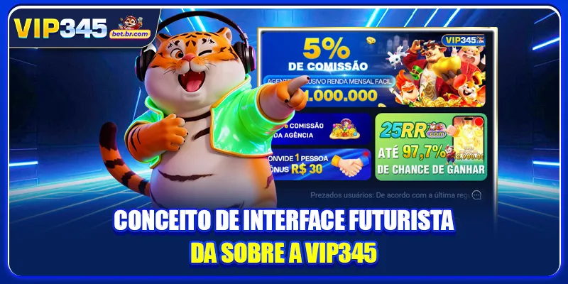 Conceito de interface futurista da sobre a VIP345